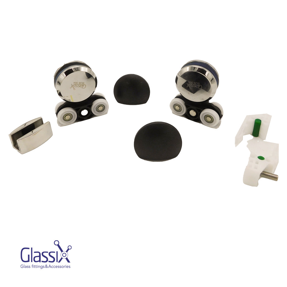 طقم عجل جرار دائرى GLASSIX كبيرة لامع 304 (A24253)