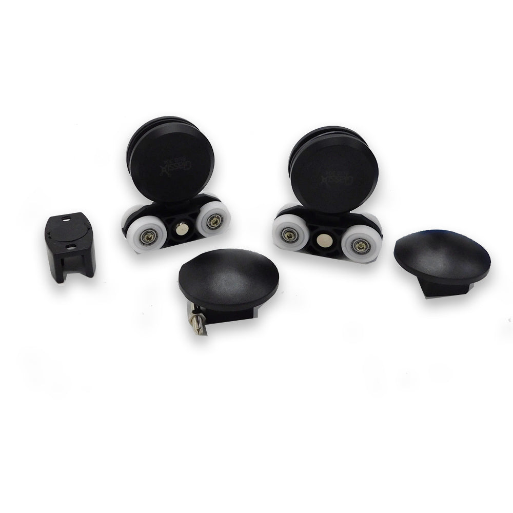 طقم عجل جرار دائرى GLASSIX كبيرة  اسود مط لامع 304 (A24255)