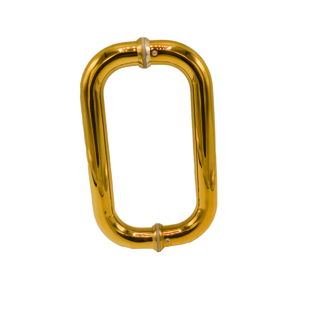 مقبض مقفول لامع اخرام 20قطر25 ذهبي (A7101)