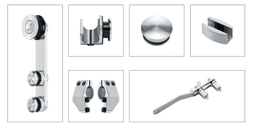 طقم جرار مم19 GLASSIX لامع 304 (A24002)