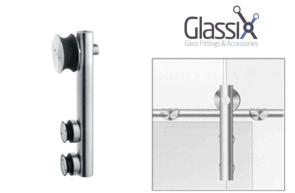 طقم جرار 25مم بومبية بمسمار امان GLASSIX لامع 304 (A24105)